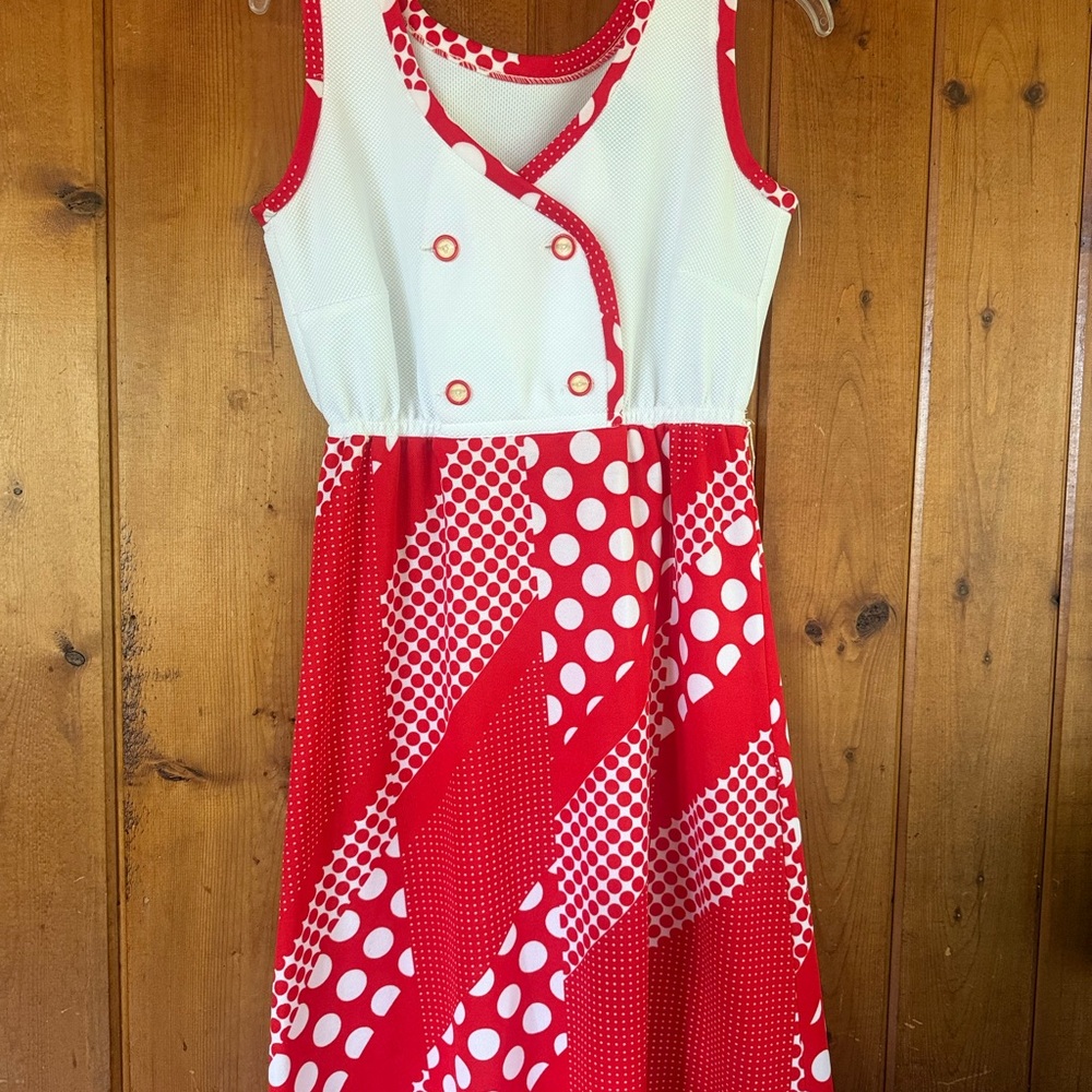 Vintage Red and White Polka Dot Dress